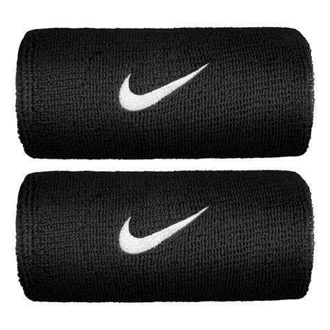 Nike Tennis Premier Doublewide Wristbands Black/White